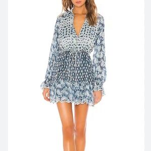 HEMANT AND NANDITA Kaiyo Mini Dress in Blue